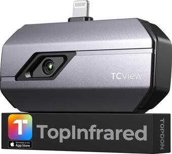 TOPDON TC002 iOS için Termal Kamera 256 x 192 IR Yüksek Çözünürlük - Gri