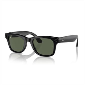 Ray-Ban Akıllı Gözlük - Wayfarer - Parlak Siyah-G15 Yeşil