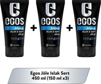 Egos Shine Göz Alıcı Parlaklık Islak Sert Saç Jölesi 3 x 150 ML