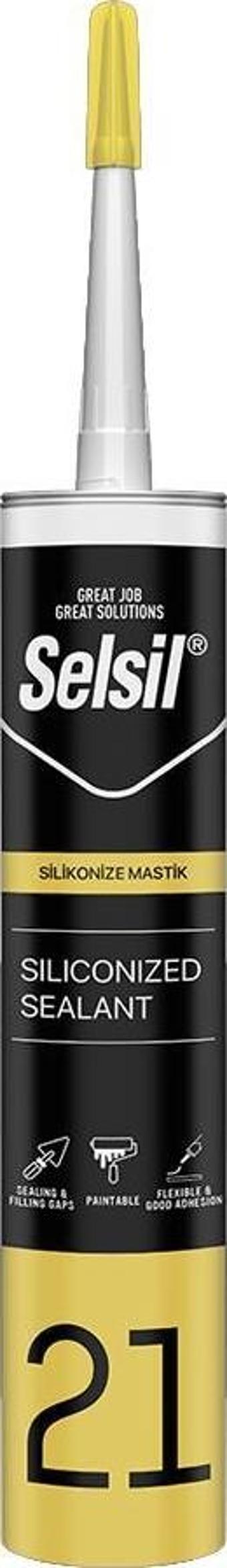 Selsil Silikonize Mastik Beyaz 500 gr