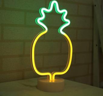 Ananas Model Neon Led Işıklı Masa Lambası Dekoratif Aydınlatma Gece Lambası