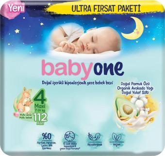 Babyone Yeni Gece Bebek Bezi 4 Beden Maxi Ultra Fırsat Paketi 112 Adet