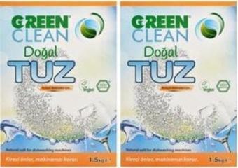 Green CleanOrganik Bulaşık Makinesı Doğal Tuz 1,5 Kg 2'li