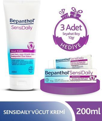 Bepanthol Sensidaily 200 ml + 3 Adet Seyahat Boy 10 gr Hediyeli