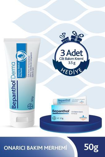 Derma Onarıcı Bakım Merhemi 50 g + 3 Adet Cilt Bakım Kremi 3.5 g