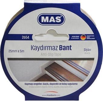 Mas Kaydırmaz Bant 25 mm x 5 m Siyah 2654