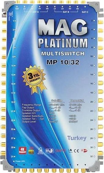 10*32 SONLU UYDU SANTRALİ MAG PLATINUM 