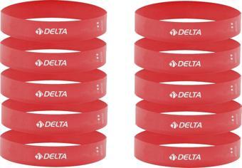 Delta Latex 10 Adet Orta Sert Aerobik Pilates Direnç Egzersiz Bandı Squat Çalışma Lastiği