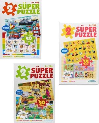 Süper Puzzle 3’lü Set 0-6 Yaş Yayınları