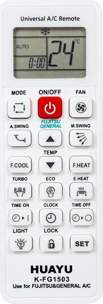 HUAYU KK K-FG1503 FUJITSU-GENERAL UNIVERSAL KLİMA KUMANDA 