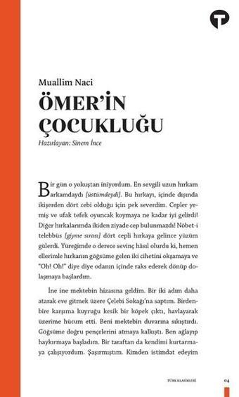 Ömer'in Çocukluğu - Muallim Naci - Turkuvaz Kitap