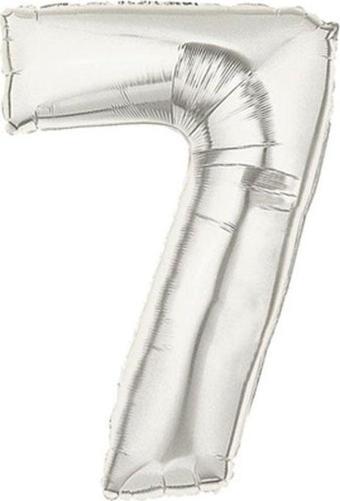 Şekilli Supershape Silver Rakam Folyo Balon 7 Numara 