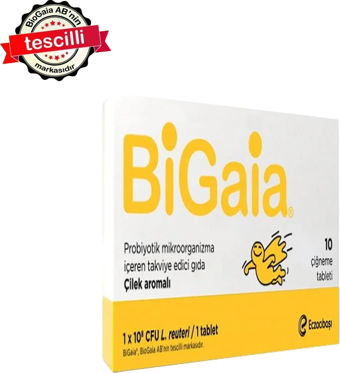 Bigaia Probiyotik Çilek Aromalı Çiğneme 10 Tablet