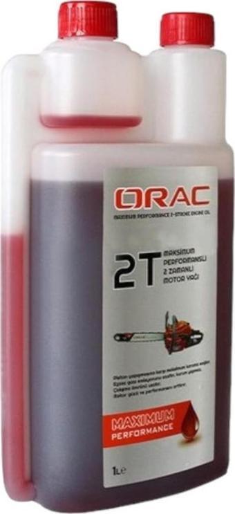 Orac 2 Zamanlı Motor Yağı 1 Litre Ölçekli Kırmızı