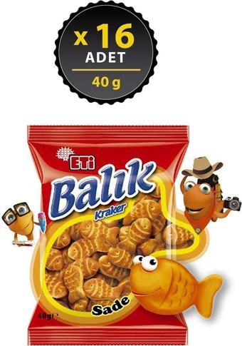 Eti Balık Kraker 40 g x 16 Adet