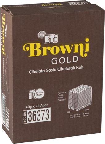 Eti Browni Gold Kakao Soslu Çikolatalı Kek 45 Gr (24 Adet)