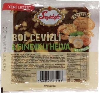 Seyidoğlu Bol Cevizli & Fındıklı Helva 350 Gr Yaz Helvası