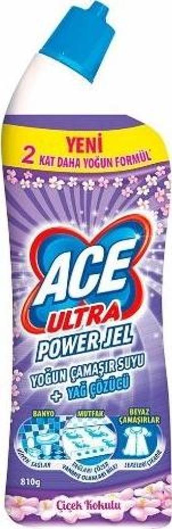 ACE Ultra Power Jel 750 ml. Çamaşır Suyu Çiçek Kokulu