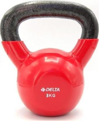 Delta 3 Kg. Çaydanlık Tipi Kırmızı Demir Dambıl - Kettlebell