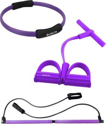 Delta Squat Pilates Egzersiz Çubuğu Portable Studio Body Trimmer Mekik Aleti 35 Cm Pilates Çemberi