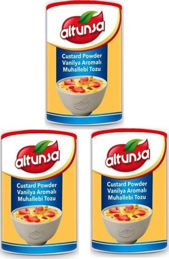 Altunsa Custard Powder Vanılya Aromalı "Muhallebı Tozu" 250 G X 3Adet