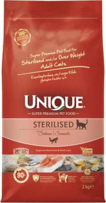 Unique Sterılısed Kısırlaştırılmış Kilolu Yetişkin Somonlu Kedi Maması 2 Kg