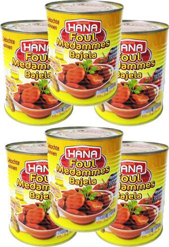 Hana Bakla Konservesi 850G X6 Adet