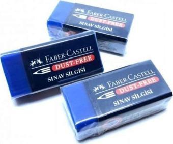 Faber-Castell Sınav Silgisi Dust-free Mavi 3 Adet