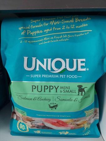 Unique Yavru Köpek Maması Puppy Mini Small Yüksek Enerjili Somon Balıklı 3 Kg