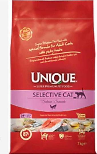 Unique Yetişkin Kedi Maması Selective Seçici Kediler Için Somonlu 7 Kg