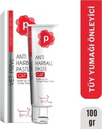 Vet Prive Ubs Co (5Al4Öde Kampanyası) Kedi Anti Hairball Malt Paste Kedi Tüy Yumağı Önleyici 100 Gr