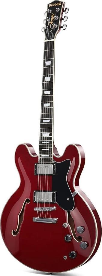 Donner DJP-1000 Semi-Hollow Elektro Gitar (Kırmızı)