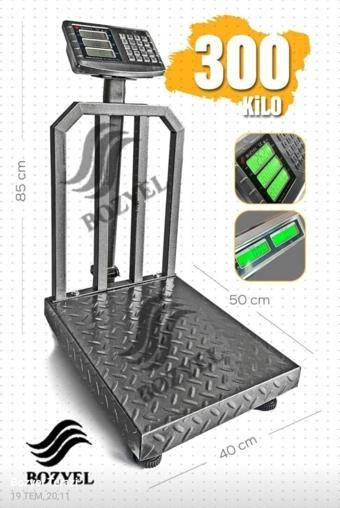Bozyel 300 Kg Terazi - Kantar - Paslanmaz Gövde - Katlanır Boyun - Fiyat Hesaplama