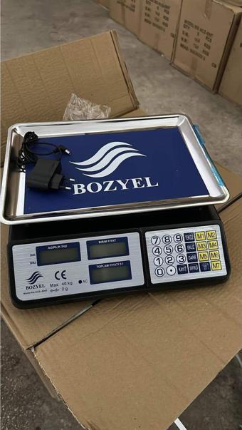 Bozyel 40 Kg - Fiyat Hesaplı - Kırılmaz Taban - Pilli Ve Şarjlı Terazi - Yeni Model