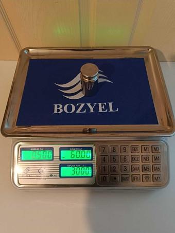 Bozyel 40 Kg Terazi - Yeni Model - Pilli Ve Şarjlı - Fiyat Hesaplı - Metal Ön Panel