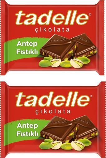 Tadelle Antep Fıstıklı Sütlü Tablet Çikolata 60 gr x 2 Adet