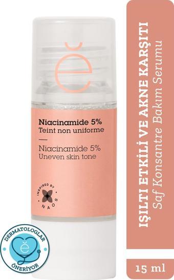 Ayter Pure Active Saf Niacinamide %5 Aydınlatıcı Etkili Pürüz Karşıtı Konsantre Cilt Bakım Serumu 15 ml