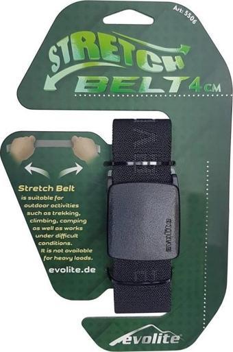 Evolite 125cm Stretch Belt Esneyebilen Outdoor Kemer Siyah