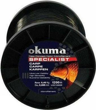 Okuma Carp 1200m 22,00 LB 10,0kg 0,37mm Camou Misina