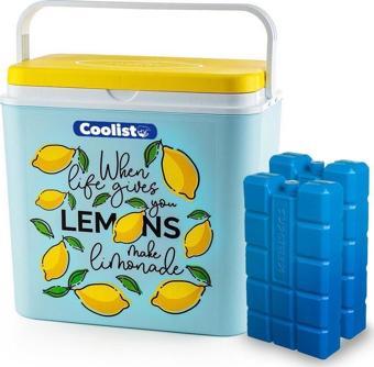 Coolist CLB30LM 30 Litre Limon Desenli Buzluk + 3 Adet 400gr. Buz Kaseti