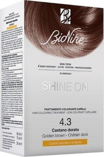 Bionike Shine On Saç Boyama Kiti Altın Kahverengi No: 4.3