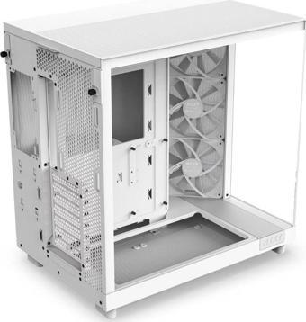 NZXT H6 Flow Tempered Glass White USB 3.2 ATX Mid Tower Kasa