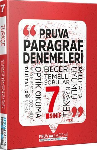 7. Sınıf Paragraf Deneme Pruva Akademi - Pruva Akademi