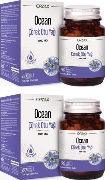 Ocean Çörek Otu Yağı 1000 mg 60 Kapsül 2 Adet