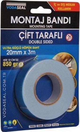 Vodaseal Çift Taraflı Köpük Bant 20mmx3metre