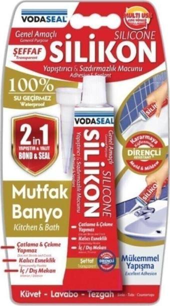 Vodaseal Tüp Silikon Şeffaf 50gr