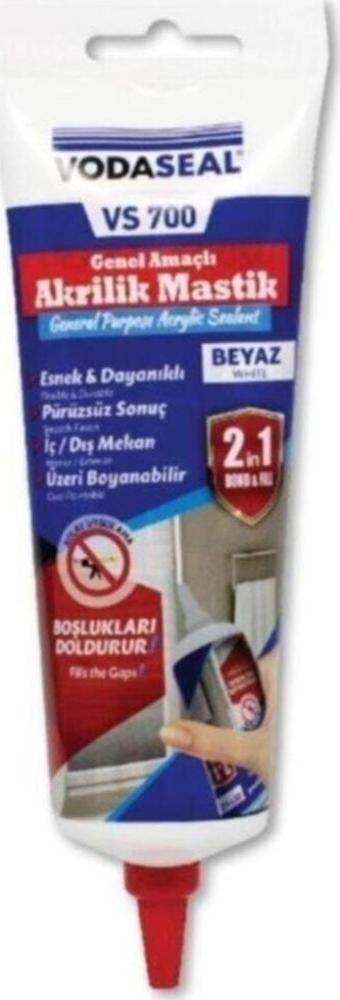 Vodaseal Vs 700 Tüp Genel Amaçlı Yapıştırıcı Ve Dolgu - 400 gr - Beyaz