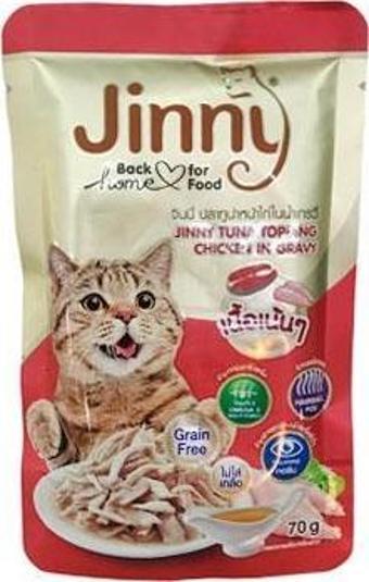 Jinny Gravy Ton ve Tavuk Etli Kedi Konserve Mama 70 gr