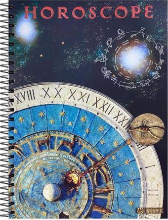 Özgün Horoscope A4 Sert Kapak Spiralli Defter 150 Yaprak Çizgili