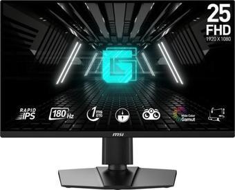 MSI 24.5" G255PF E2 1920X1080 (Fhd) 16:9 Flat Rapıd IPS 180HZ 1ms Adaptıve-Sync Pıvot Gamıng Monıtor